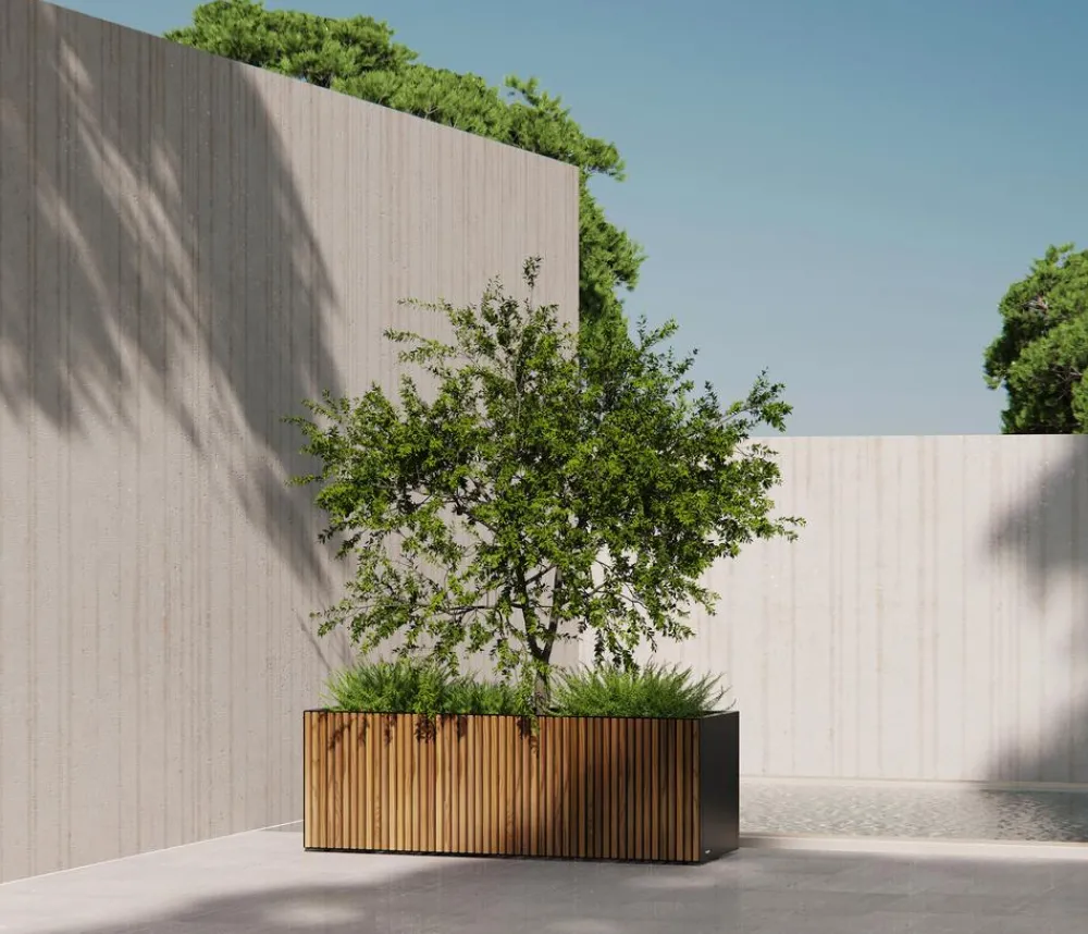 Herstera Metall-Pflanzkasten Deco Planter, rechteckig, /natur