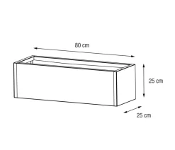 Herstera Metall-Pflanzkasten Cube Balcony, rechteckig, Anthrazit Clearance