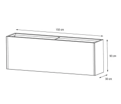Herstera Pflanzkübel & Blumenkästen > Metall-Pflanzkasten Cube LED, rechteckig,