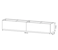 Herstera Metall-Pflanzkasten Cube mit Verbindungsstück, rechteckig, Anthrazit
