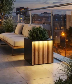 Herstera Metall-Pflanzkasten Deco Planter, quadratisch, /natur, ca. B50/H50/T50 cm Hot