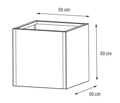 Herstera Metall-Pflanzkasten Cube LED, quadratisch, Anthrazit Best