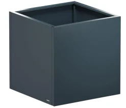 Herstera Pflanzkübel & Blumenkästen - Metall-Pflanzkasten Cube LED, quadratisch, Anthrazit