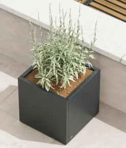 Herstera Metall-Pflanztopf Cube, quadratisch, Anthrazit Clearance