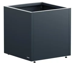 Herstera Pflanzkübel & Blumenkästen - Metall-Pflanztopf Cube, quadratisch, Anthrazit