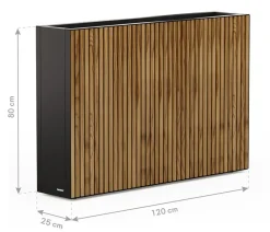 Herstera Metall-Raumtrenner Deco Planter, rechteckig, /natur