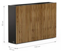 Herstera Pflanzkübel & Blumenkästen > Metall-Raumtrenner Deco Planter LED, rechteckig, /natur