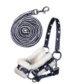 HKM KIDS Hobby Horsing|Spielzeug > Hobby Horsing Halfter und Strick mit Print, navy mit Sternenmuster