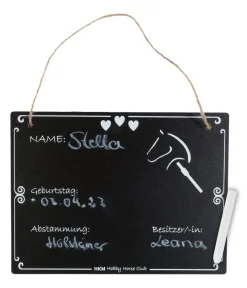 HKM KIDS Hobby Horsing|Spielzeug - Hobby Horsing Stallschild, ca. B20/H15 cm Schwarz