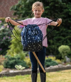 HKM KIDS Hobby Horsing Transportbeutel, navy mit Sternchen Dunkelblau Sale