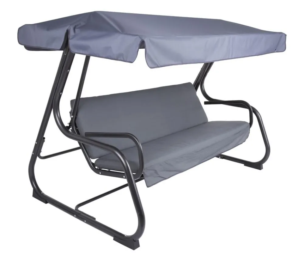 Siena Garden Hollywoodschaukel Parma, 4-Sitzer Dunkelgrau Hot