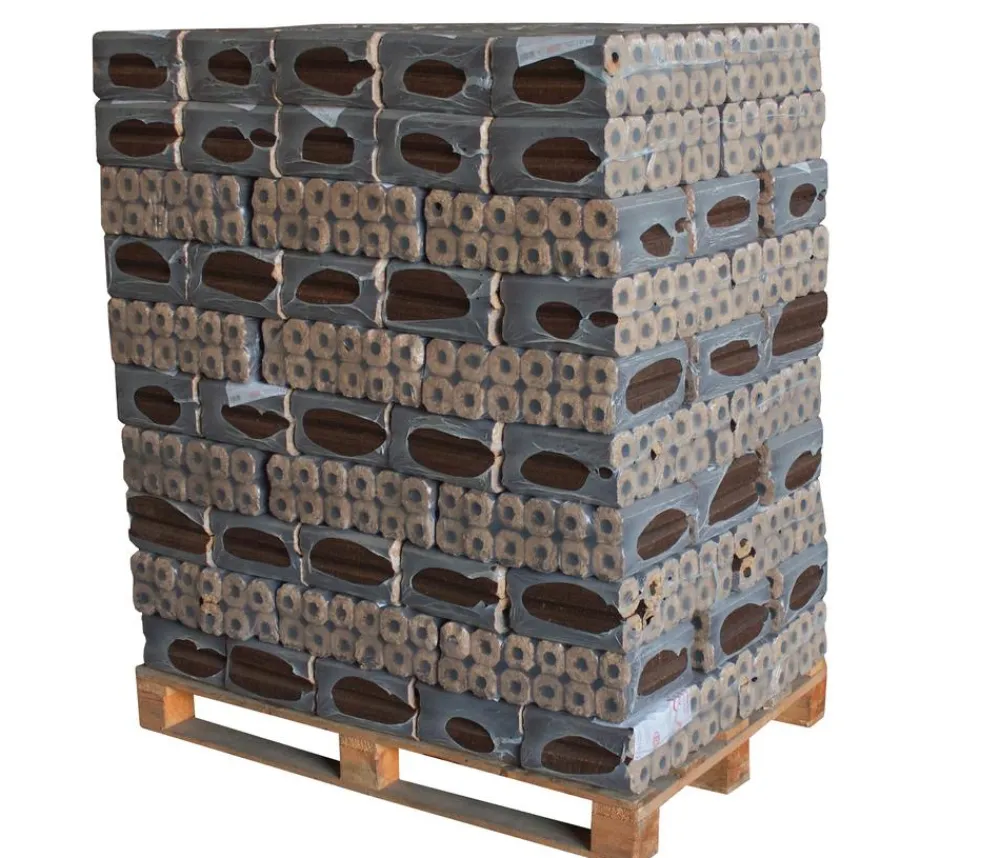 Holzbrikett Pini Kay, 96 x 10 kg, 8-eckig in Folie Braun Sale