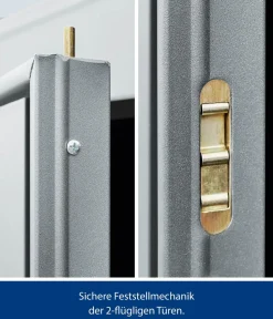 Hörmann Berry-Gerätehaus Classic-P Typ 1, ca. B247,9/H228,6/T153 cm Fenstergrau Discount