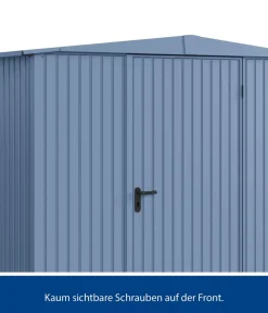 Hörmann Berry-Gerätehaus Classic-S Typ 2, ca. B258,8/H216/T247,7 cm Taubenblau Clearance