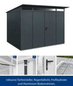 Hörmann Gartenhäuser & Gerätehäuser > Berry-Gerätehaus Classic-P Typ 3, ca. B312,7/H232,3/T283,4 cm