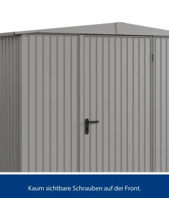 Hörmann Gartenhäuser & Gerätehäuser - Berry-Gerätehaus Classic-S Typ 2, ca. B258,8/H216/T247,7 cm Graualuminium
