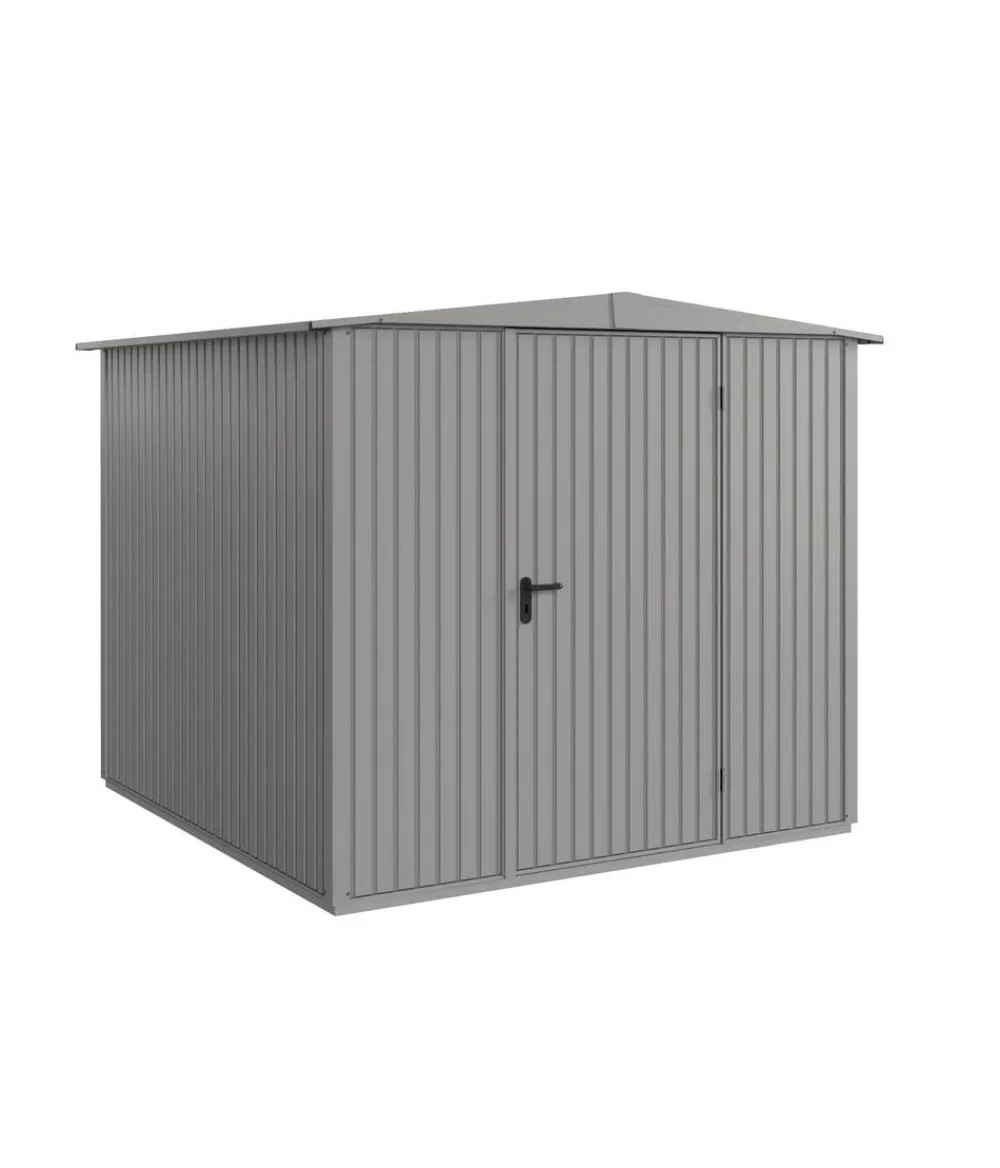 Hörmann Gartenhäuser & Gerätehäuser - Berry-Gerätehaus Classic-S Typ 2, ca. B258,8/H216/T247,7 cm Graualuminium