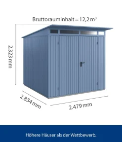 Hörmann Gartenhäuser & Gerätehäuser > Berry-Gerätehaus Classic-P Typ 2, ca. B247,9/H232,3/T283,4 cm