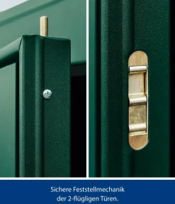 Hörmann Berry-Gerätehaus Classic-P Typ 1, ca. B247,9/H228,6/T153 cm Moosgrün