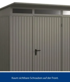Hörmann Gartenhäuser & Gerätehäuser - Berry-Gerätehaus Classic-P Typ 2, ca. B247,9/H232,3/T283,4 cm Quarzgrau