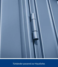 Hörmann Berry-Gerätehaus Classic-S Typ 1, ca. B258,8/H216/T121,3 cm Taubenblau Discount