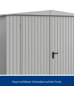 Hörmann Berry-Gerätehaus Classic-S Typ 1, ca. B258,8/H216/T121,3 cm Weißaluminium New
