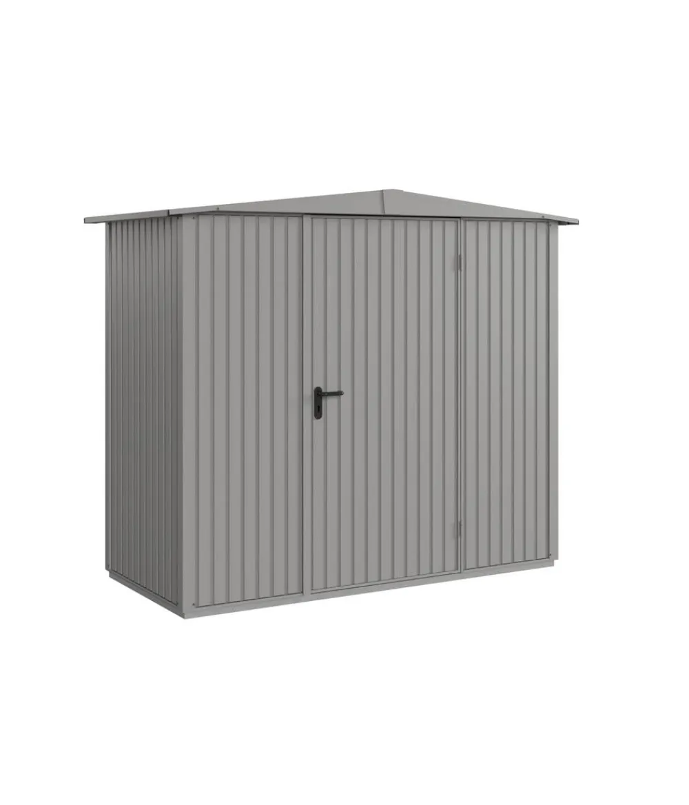 Hörmann Gartenhäuser & Gerätehäuser - Berry-Gerätehaus Classic-S Typ 1, ca. B258,8/H216/T121,3 cm Graualuminium