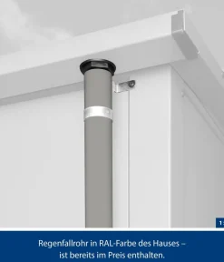 Hörmann Berry-Gerätehaus Modern-P Typ 1, ca. B247,9/H228,6/T153 cm Graualuminium Hot