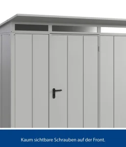 Hörmann Berry-Gerätehaus Modern-P Typ 1, ca. B247,9/H228,6/T153 cm Weißaluminium Best
