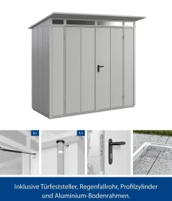 Hörmann Gartenhäuser & Gerätehäuser > Berry-Gerätehaus Modern-P Typ 1, ca. B247,9/H228,6/T153 cm
