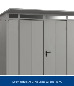 Hörmann Gartenhäuser & Gerätehäuser - Berry-Gerätehaus Modern-P Typ 1, ca. B247,9/H228,6/T153 cm Graualuminium