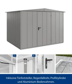 Hörmann Gartenhäuser & Gerätehäuser > Berry-Gerätehaus Modern-S Typ 3, ca. B323,6/H219,4/T247,7 cm