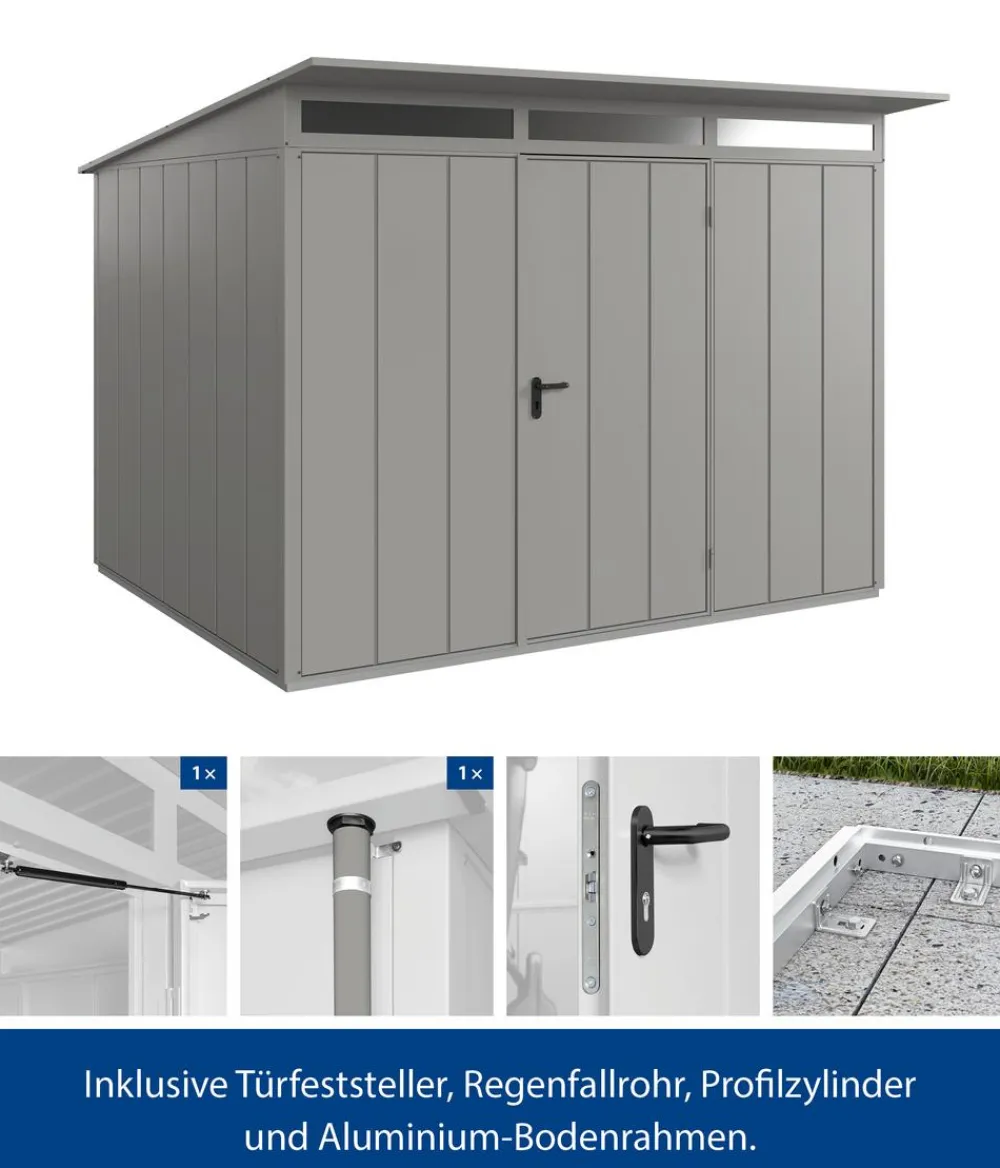 Hörmann Gartenhäuser & Gerätehäuser > Berry-Gerätehaus Modern-P Typ 3, ca. B312,7/H232,3/T283,4 cm