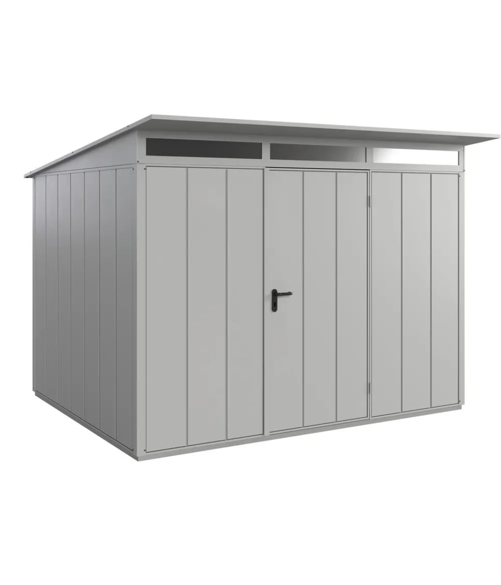 Hörmann Gartenhäuser & Gerätehäuser - Berry-Gerätehaus Modern-P Typ 3, ca. B312,7/H232,3/T283,4 cm Weißaluminium