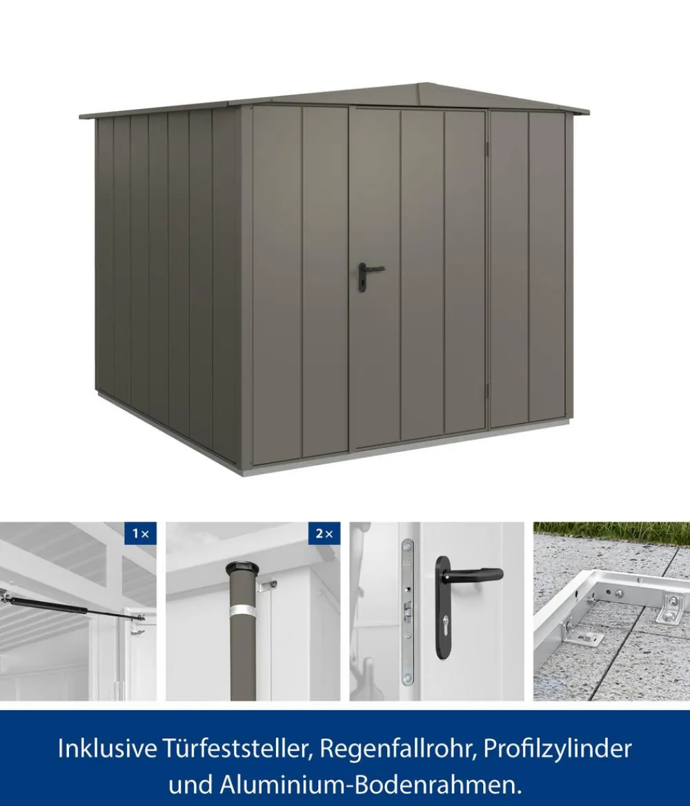 Hörmann Gartenhäuser & Gerätehäuser > Berry-Gerätehaus Modern-S Typ 2, ca. B258,8/H216/T247,7 cm
