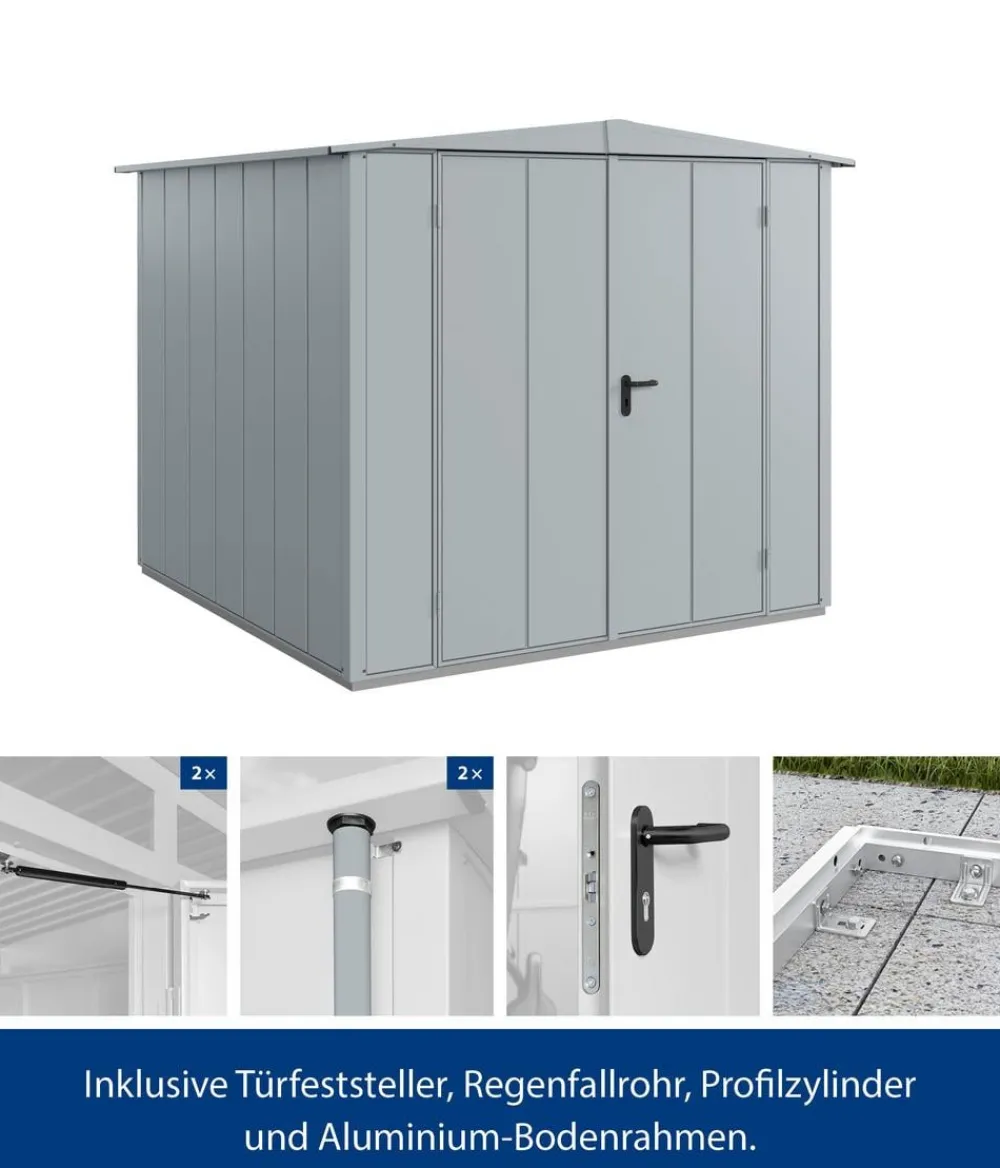 Hörmann Gartenhäuser & Gerätehäuser > Berry-Gerätehaus Modern-S Typ 2, ca. B258,8/H216/T247,7 cm
