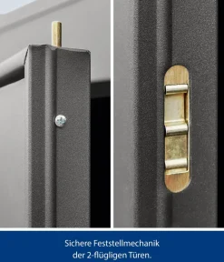 Hörmann Berry-Gerätehaus Modern-S Typ 2, ca. B258,8/H216/T247,7 cm Graualuminium Discount