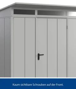 Hörmann Berry-Gerätehaus Modern-P Typ 2, ca. B247,9/H232,3/T283,4 cm Weißaluminium Best