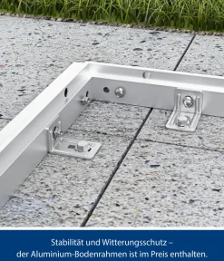 Hörmann Berry-Gerätehaus Modern-P Typ 2, ca. B247,9/H232,3/T283,4 cm Weißaluminium Discount