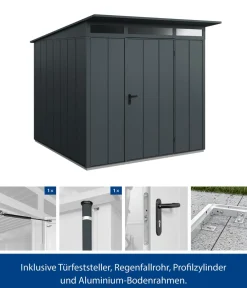 Hörmann Gartenhäuser & Gerätehäuser > Berry-Gerätehaus Modern-P Typ 2, ca. B247,9/H232,3/T283,4 cm