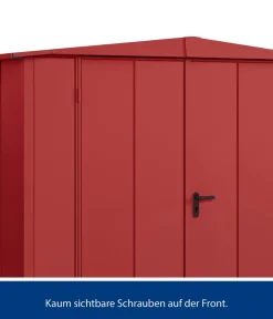 Hörmann Berry-Gerätehaus Modern-S Typ 1, ca. B258,8/H216/T121,3 cm Purpurrot Discount