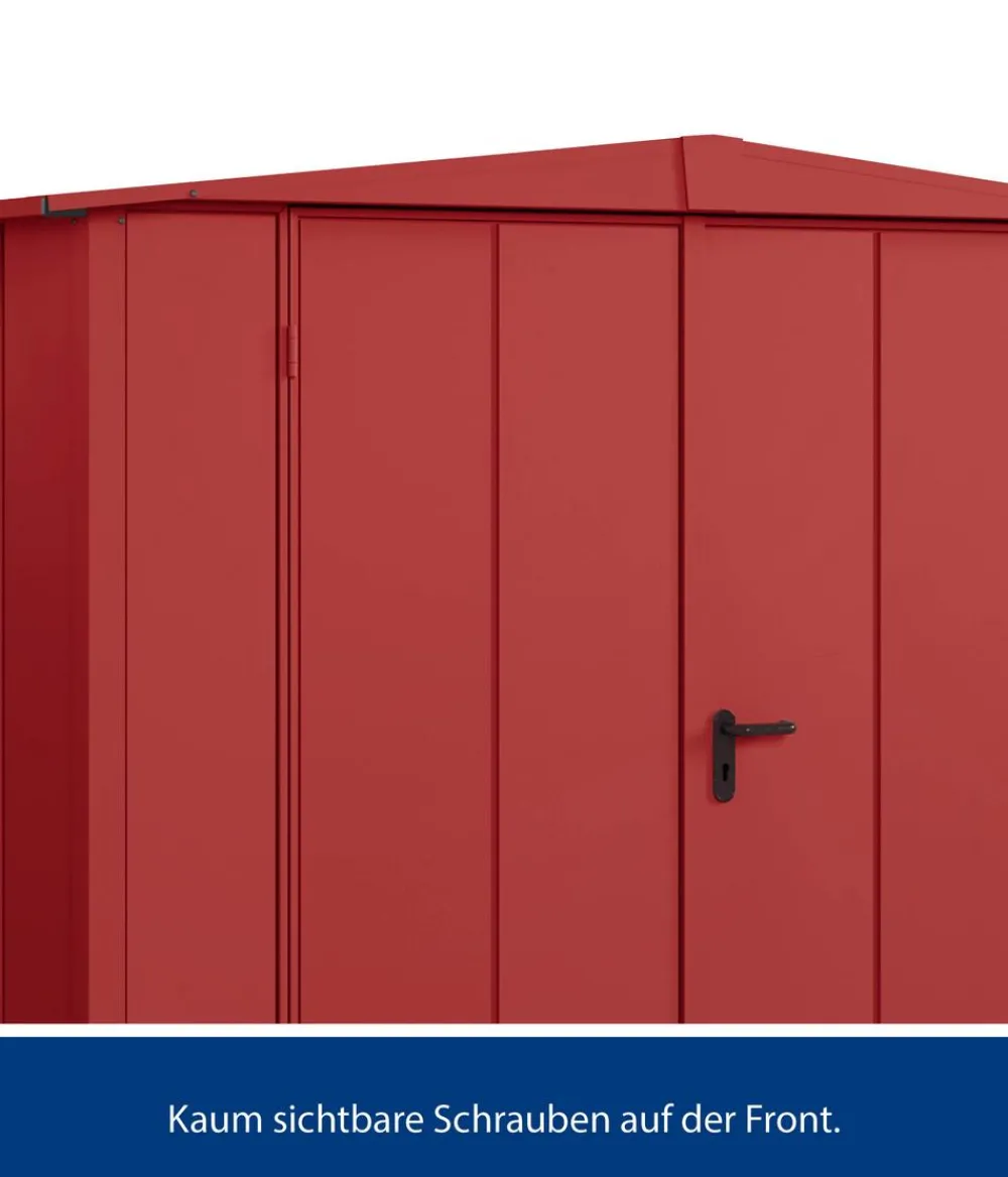 Hörmann Berry-Gerätehaus Modern-S Typ 1, ca. B258,8/H216/T121,3 cm Purpurrot Discount