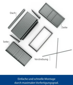 Hörmann Berry-Kaminholzregal Classic Graualuminium Hot