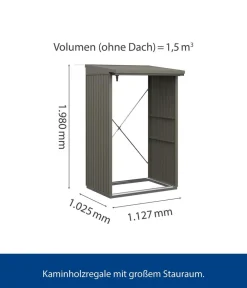 Hörmann Berry-Kaminholzregal Classic Quarzgrau Best