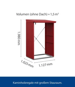 Hörmann Kaminholzregale - Berry-Kaminholzregal Classic Purpurrot