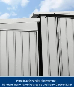 Hörmann Kaminholzregale - Berry-Kaminholzregal Classic Weißaluminium