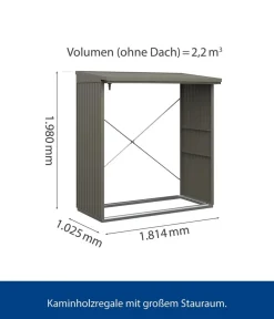 Hörmann Kaminholzregale - Berry-Kaminholzregal Classic Quarzgrau