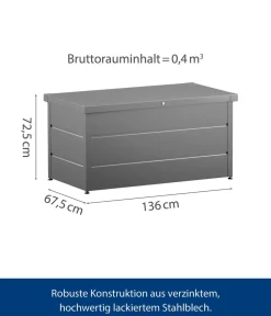 Hörmann Aufbewahrungsboxen > Gartenbox Juno Modern 1320, 400 Liter, ca. B136/H72,5/T67,5 cm