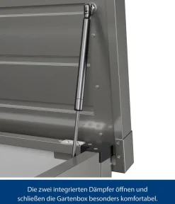 Hörmann Aufbewahrungsboxen - Gartenbox Juno Modern 1620, 700 Liter, ca. B166/H72,5/T87,5 cm Graualuminium