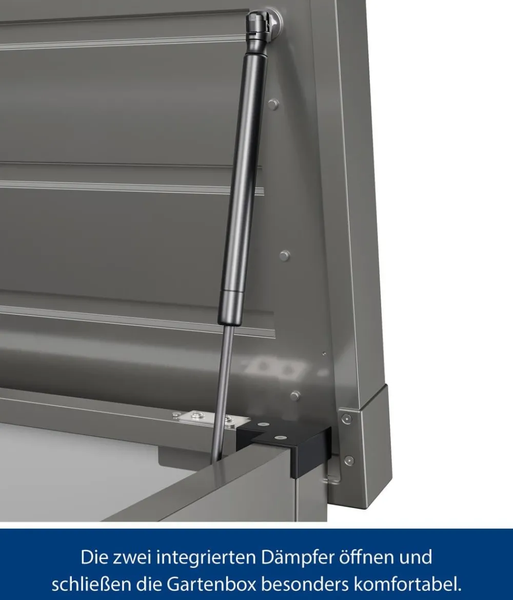 Hörmann Aufbewahrungsboxen - Gartenbox Juno Modern 1620, 700 Liter, ca. B166/H72,5/T87,5 cm Graualuminium